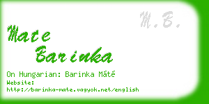 mate barinka business card